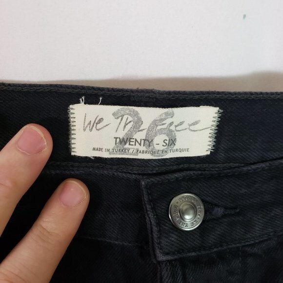 Free People  We The Free Maggie Mid Rise Straight Black 26 (AC) - Picture 11 of 13